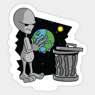 Earth critique Sticker